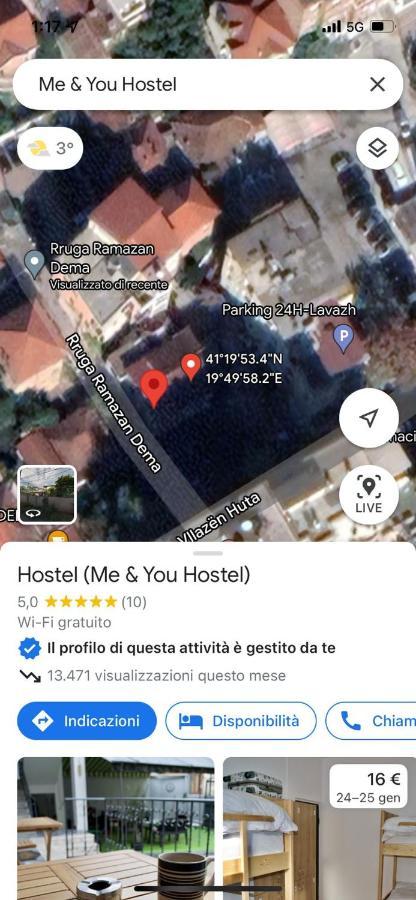 Me & You Hostel Tirana Kültér fotó